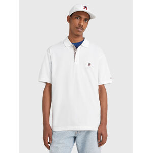 Tommy Hilfiger pánské bílé polo tričko - XL (YBR)